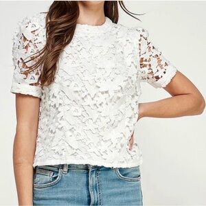 Elegant White Lace Top